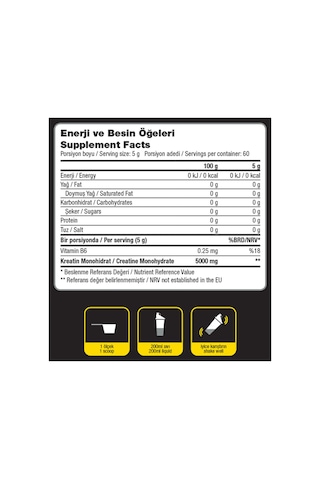 Dynamic Creatine Monohydrate - 300 G X 2 600g-120 Servis-aromasız