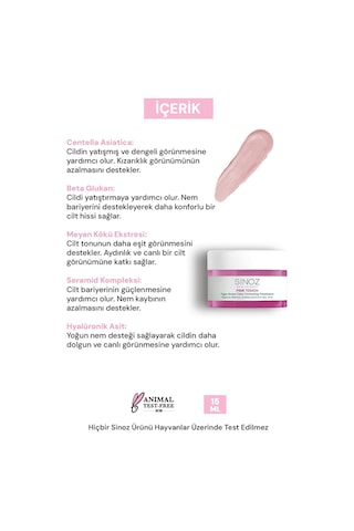 Sinoz Pink Touch Tiger Grass Anında Ton Eşitleyici Onarıcı Yüz Bakım Kremi 15 ML
