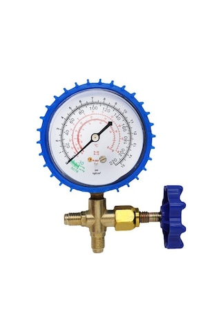 Youtek Otomatik Ve Ev Klimaları İçin Yüksek Basınçlı Teklü Manometre, R22/r134/r404 Uyumlu, Soğutma Sistemi Bakımı Ve Soğutucu Doldurma Aracı