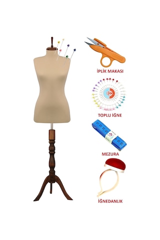 Dikiş Setli Sünger İğne Batabilen 44 Beden Terzi Prova Mankeni C