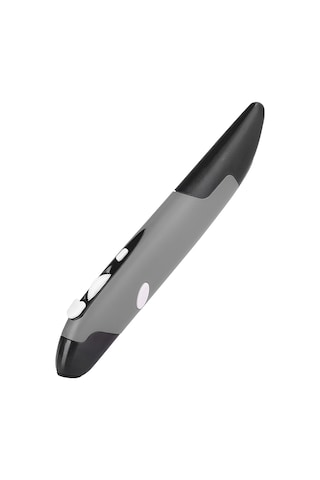 Yuntech01 Pr-03 Ergonomik Kalem Şekilli Kablosuz Mouse, 2.4g, 800/1200/1600 Dpı, Optik Takip, 4 Tuş, Windows/mac/android Uyumlu, Gri