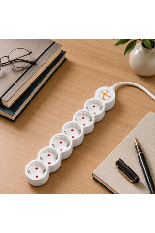 Lexroo Tunçmatik Powerstrip 6 Altılı Anahtarlı Grup Priz 3m Diğer