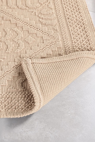 Soley Violeta 2'li Banyo Paspas Seti Kaymaz Taban %100 Pamuk 60x100 - 50x60 Cm Bej