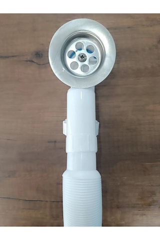 Duş Teknesi Sifonu Duş Trobleni Körüklü Duş Sifonu Baş Yükseklik: 9 Cm Çıkış Yeri : 3 Cm Beyaz