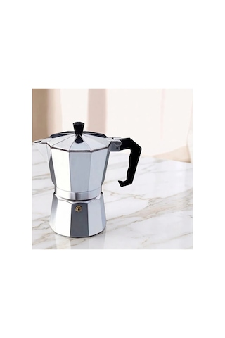 3 Fincanlık Retro Tasarım Alüminyum Moka Pot - Ocak Üstü Espresso Ve Filtre Kahve Demleyici