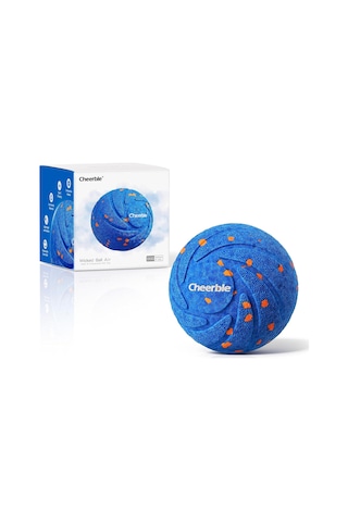 Cheerble Akıllı Köpek Oyuncağı - Şarjlı, Mavi, 7x7x7 Cm, İnteraktif Hareketli Top