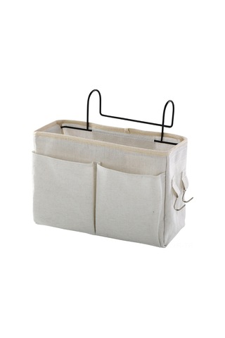 Symbee Üniversite Yeni Dormoda Kullanıma Uygun Kumaşlı Yatak Başlığı Depolama Çanta, Pratik Odalarınız İçin Konforlu Organize Edici Sepet - Gri Yükseltilmiş Versiyon Gri