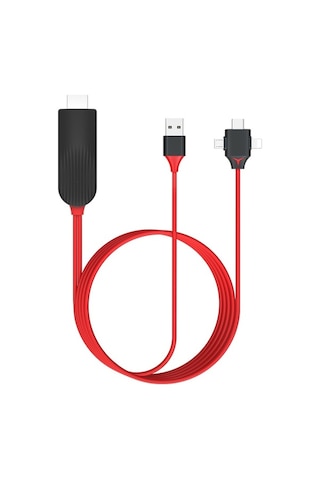 Flybuy Mirascreen L7-8 8 Pin Mikro Usb Usb-c/hdmı Dönüştürücü 2m Kablo