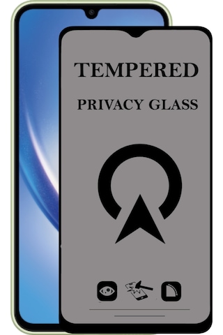 Samsung Galaxy A34 ile Uyumlu Tam Kaplayan Privacy Hayalet Temperli Ekran Koruycu Cam