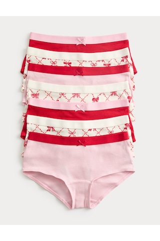 Marks & Spencer 7’li Pamuklu Külot Seti (5-16 Yaş) T71002067D Çok Renkli