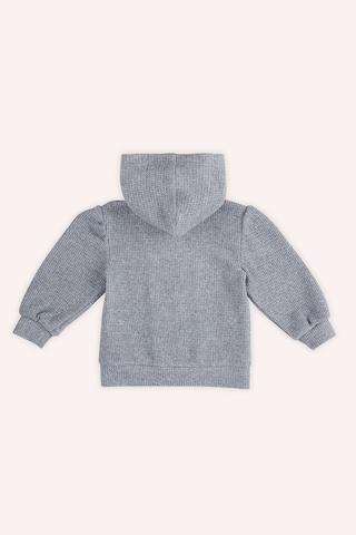 Kız Bebek Yumuşak Dokulu Fermuarlı Mavi Sweatshirt 636109