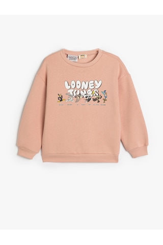 Koton Looney Tunes Sweat Lisanslı Bisiklet Yaka Uzun Kollu Şardonlu Pembe 5wkg10575ak Gülkurusu