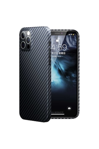 Benks Apple Uyumlu iPhone 12 Pro Max Kılıf Karbon Desenli Benks Aramid Kapak ZORE-218708