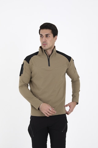 Camp Scoutland Camp137 Outdoor Tactical Su iticili Erkek Bej Taktik Sweatshirt Bej