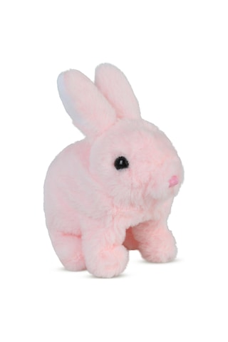 Vardem Sesli Hareketli Pelüş Evcil Tavşan - Pembe