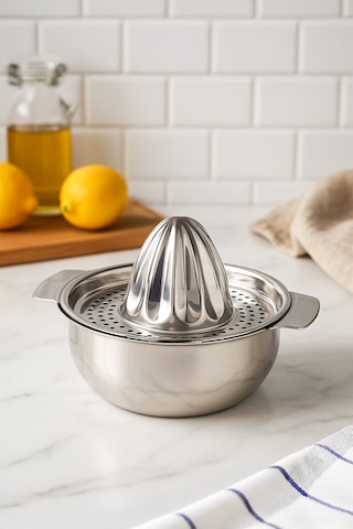 Porsima 77063 Çelik Portakal Limon Sıkacağı Limonluk Portakal Sıkacağı - 700 Ml Gümüş