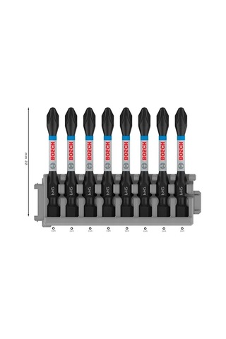 50 Mm Uzunluğunda Ph2 Bit Seti, 8 Parça Kreuzschlitz, Etkili Vidalama Aksesuarı