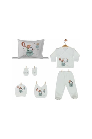 Pia Baby Gl 2014 İsme Özel Küçük Prens Yastık Zıbın Set Krem