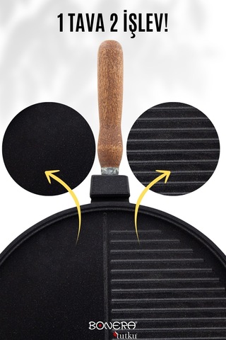 Bonera Çok Amaçlı Grill Döküm Tava 28 Cm