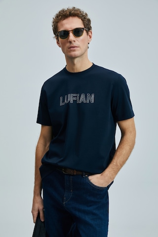 Lufian Thınk Modern Grafik T- Shirt Lacivert Lacivert 111020240100200 Lacivert