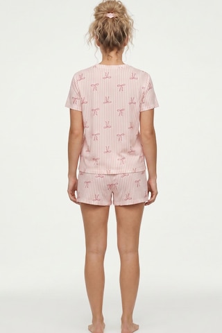 Siyah İnci İnce Soft Örme Mevsimlik Şortlu Pijama Takımı 8045 Somon Fiyonk