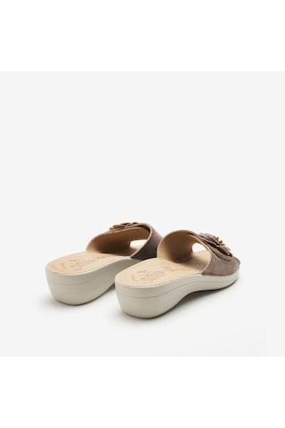 6004-taupe Terlik Kadın T5 K40 Ge Fly Flot Cloth Slipper Cloth Taupe Rovere