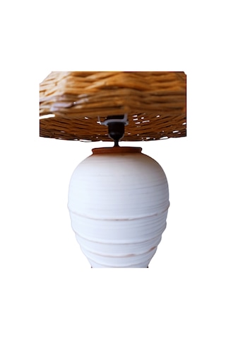 Decatur Seramik Abajur, H50 X Çap Ø38cm Ekru