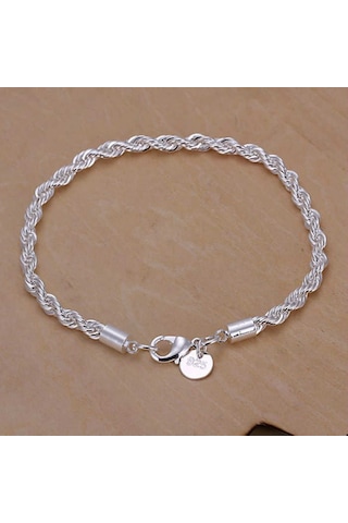 925 Ayar Gümüş Kaplama Örgü Bileklik