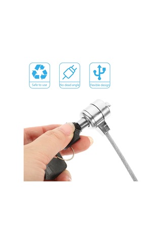 2 Takım Dizüstü Bilgisayar Kilit Kablosu 120 Cm Anahtarlı Bilgisayar Güvenlik