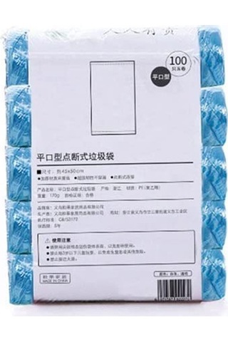 Springsun "5 Rulo 100 Adet Çöp Poşeti - Dayanıklı, Kokusuz, 45x50cm Siyah Mutfak Çöp Torbaları"