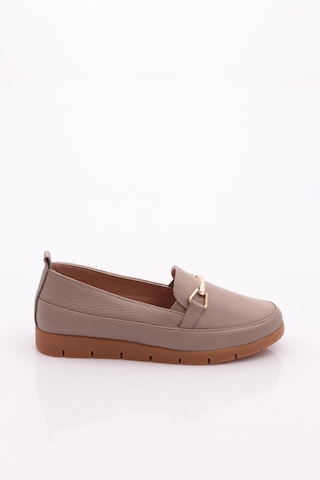Dgn 2274-4 Kadin Aksesuarli Loafer Ayakkabi Vizon Floater