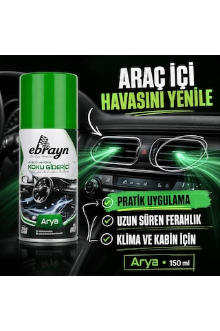 Universal Araç İçi Ve Klima Koku Giderici - Parfümlü Sprey Klima Bombası Arya 150 Ml