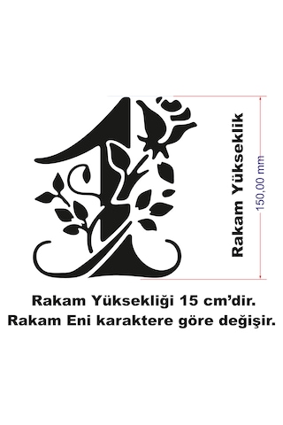 Mood Stencil Stencil Rakam Boyama Şablonu X049-sayı Rakam Yüksekliği 15 Cm
