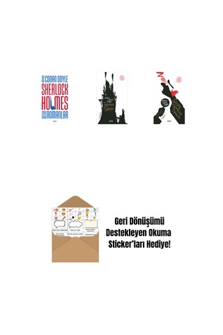 Sherlock Holmes - Bütün Romanlar Ciltli + Tekinsiz Öyküler + Sherlock Holmes'un Dönüşü + Okuma Sticker'ları