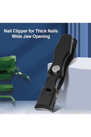 Yifomall Paslanmaz Çelik Profesyonel Tırnak Makası - 13mm Geniş Ağız, Siyah Renk, Tekli Paket