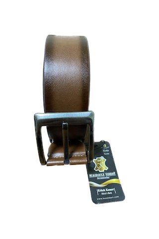Karalı Erkek Kemer Kot Ve Kanvasa Uygun Kahve Rengi 4214-2-115 Cm 001