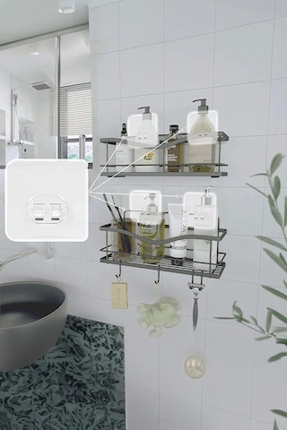 10 Adet 7x7cm Yedek Süper Güçlü Yapışkanlı Askı, 20kg Banyo - Mutfak Raf Tutucu Sticker, Delmesiz Şeffaf