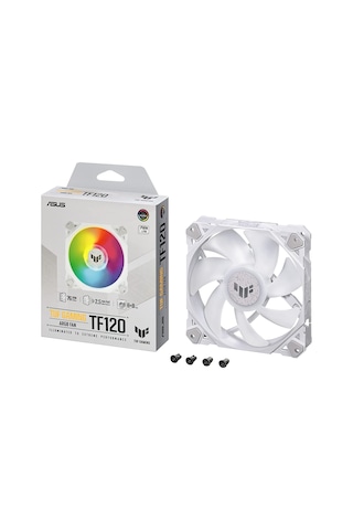 Asus Tuf Gaming Tf120 Argb Kasa Fanı, White Edition - Tekli Paket