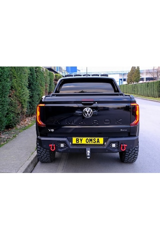 Omsa Vw Amarok Dakar V2 Çelik Arka Tampon Ledli Kör Nokta Sistemi Özel Tasarım 2022 Ve Sonrası