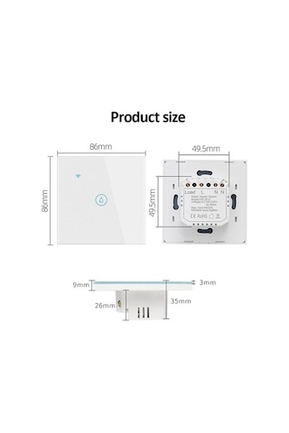 Fastbuy Wifi 20a Su Isıtıcı Anahtarı, Zamanlı Ve Sesli Kontrol, Siyah Ab Tak