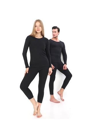 Sauna Suit Unisex Antrasit Kışlık Termal Içlik, Sıcak Tutan Pamuklu Yakmayan, Termal Takım, Termal Fanila Iclik Antrasit