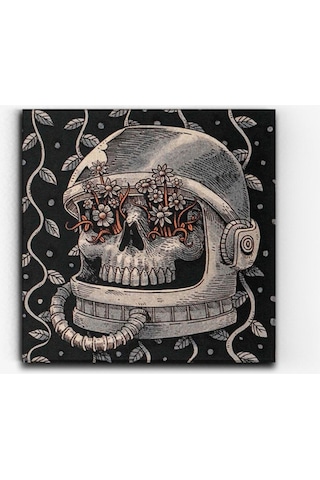 Astronot Kafası Sürreal Ahşap Tablo 8mm