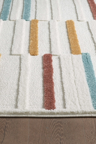 Mariesse Home Elit Bukleli Multi Renkler Yumuşak Koridor Kesme Yolluk Dokuma Makine Halısı Çok Renkli