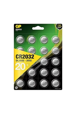 Cr2032 3v Lithium Knopfzellen, 20 Stück Li-mn Knopfbatterien Cr 2032 - 3 Volt İm 20-er Pack, Batterien Einzeln Entnehmbar Gp Batteries Markenprodukt