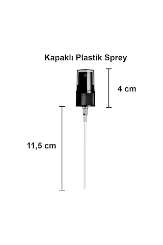 Afracam Amber 100 Ml Kapaklı Sprey Dezenfektan Cam Şişe 6 Adet Siyah