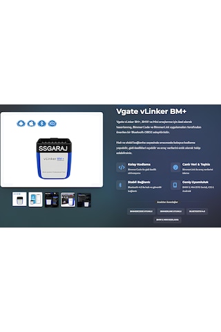 Vlinker Bm+ Bmw İçin Özel Arıza Tespit Ve Gizli Özellik Açma Ciha