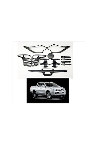 Autogp Mitsubishi L200 Dış Kaplama Seti Siyah Set Full 2015+ Mt-512626