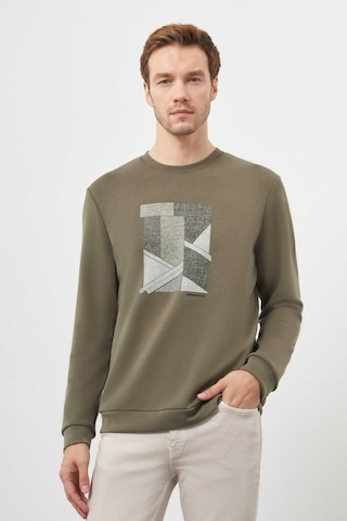Morven Erkek Yeşil Trend Bisiklet Yaka Sweat-shirt 25ks063004700 Yeşil Yeşil