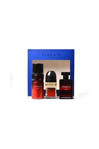 Tiaras For Men Him Parfüm EDT 100 ML + Deodorant 150 ML + Rollon 50 ML