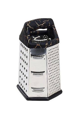 Paslanmaz Çelik Rende Mermer Desenli Altıgen Rende Silikon Saplı